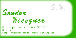 sandor wieszner business card